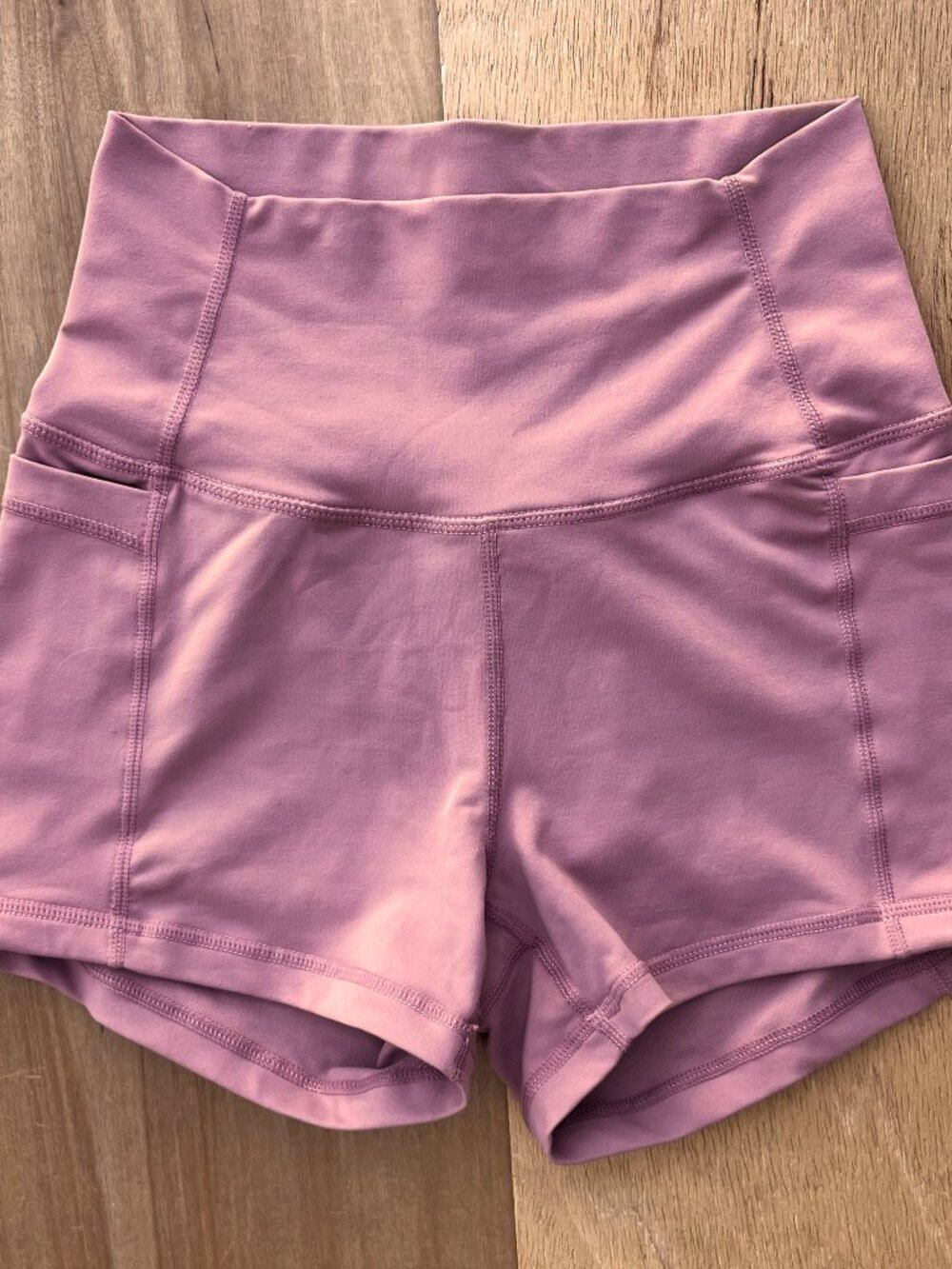 ETHOS HIGH WAISTED YOGA SHORTS Women’s sz S Dusty Mauve Compression